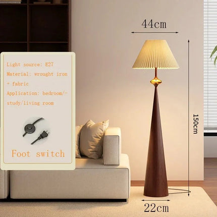Lampadaire LED en tissu style médiéval français, lumière d’appoint chaleureuse pour salon et chambre - Luminous Place