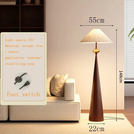 Lampadaire LED en tissu style médiéval français, lumière d’appoint chaleureuse pour salon et chambre - Luminous Place