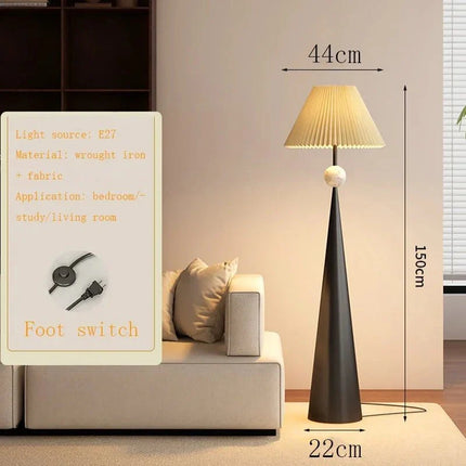 Lampadaire LED en tissu style médiéval français, lumière d’appoint chaleureuse pour salon et chambre - Luminous Place