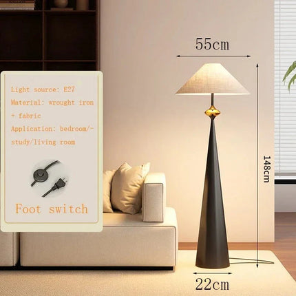 Lampadaire LED en tissu style médiéval français, lumière d’appoint chaleureuse pour salon et chambre - Luminous Place