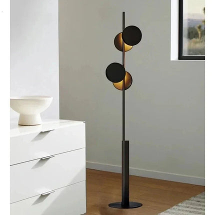 Lampadaire moderne en aluminium noir, lumière ambiante chaleureuse - Luminous Place