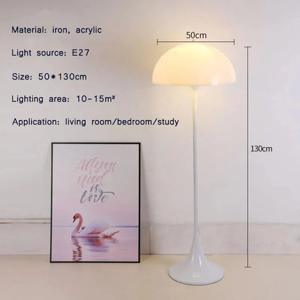 Lampadaire nordique en fer et acrylique, lumière d’angle décorative pour salon et bureau - Luminous Place