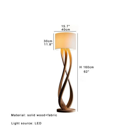 Lampadaire en bois design contemporain avec lumière LED ambiance chaleureuse - Luminous Place