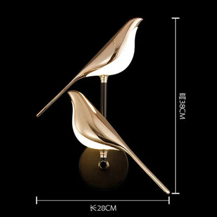 Lampadaire LED autoportant oiseau en acrylique design Art Déco - Luminous Place