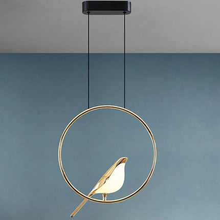 Lampadaire LED autoportant oiseau en acrylique design Art Déco - Luminous Place