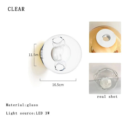 Lampadaire design italien à boule de verre multicolore LED dimmable ambiance chaleureuse - Luminous Place