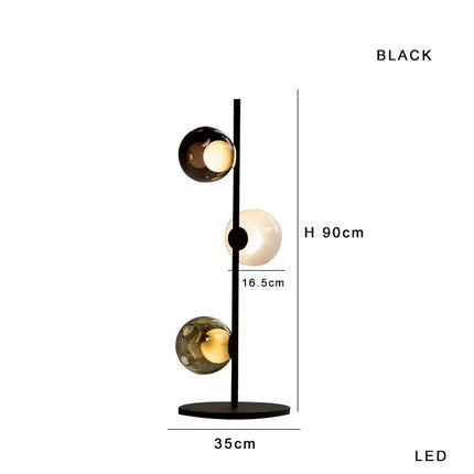Lampadaire design italien à boule de verre multicolore LED dimmable ambiance chaleureuse - Luminous Place