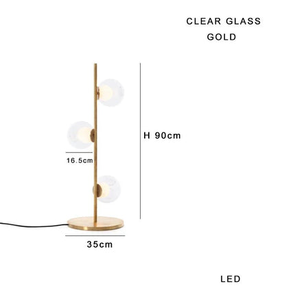 Lampadaire design italien à boule de verre multicolore LED dimmable ambiance chaleureuse - Luminous Place