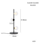 clair 90cm Noir / Lumière Blanche