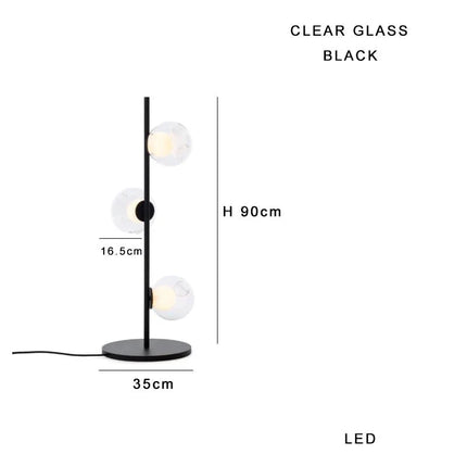 Lampadaire design italien à boule de verre multicolore LED dimmable ambiance chaleureuse - Luminous Place