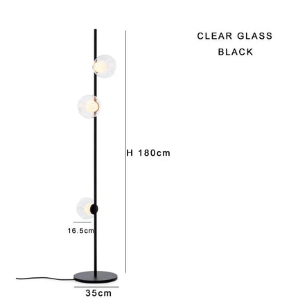 Lampadaire design italien à boule de verre multicolore LED dimmable ambiance chaleureuse - Luminous Place