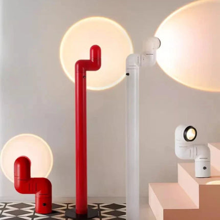 Lampadaire Art Déco en métal chromé, lumière LED pour salon et chambre - Luminous Place