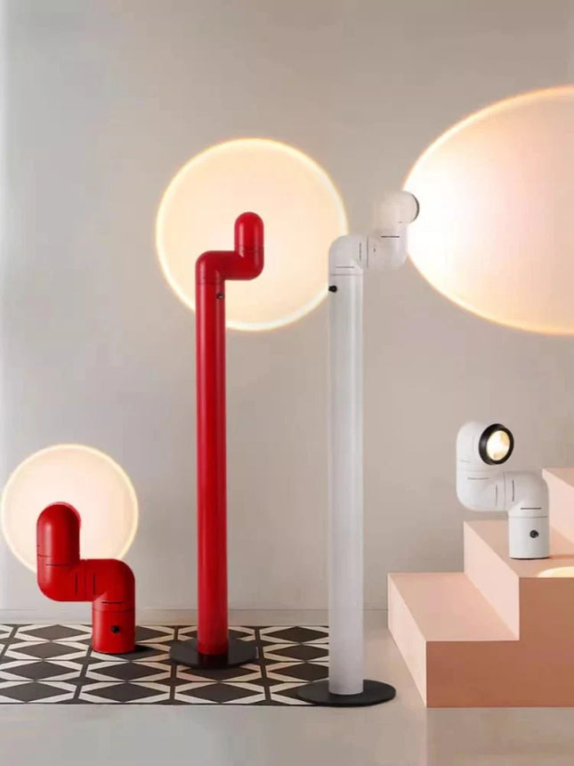 Lampadaire Art Déco en métal chromé, lumière LED pour salon et chambre - Luminous Place