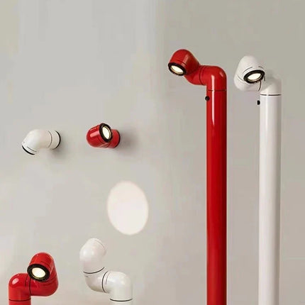 Lampadaire Art Déco en métal chromé, lumière LED pour salon et chambre - Luminous Place