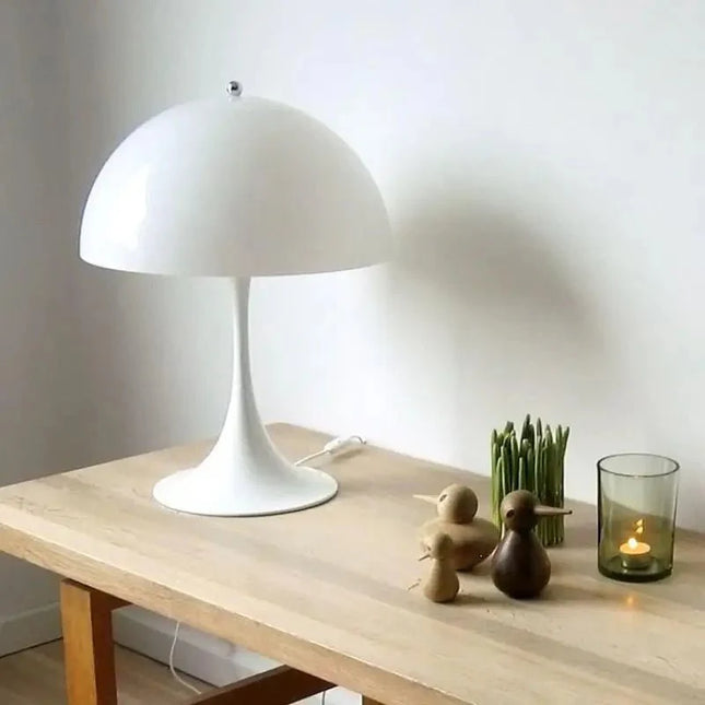 Lampe de table blanche minimaliste nordique, éclairage d'ambiance artistique pour chambre - Luminous Place