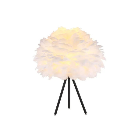 Lampe de table romantique à plumes avec lumière chaude pour ambiance cosy - Luminous Place