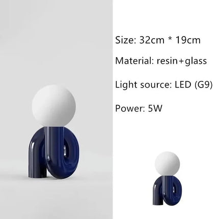 Lampe de table en résine postmoderne design nordique italien, lumière d’ambiance pour chambre et bureau - Luminous Place