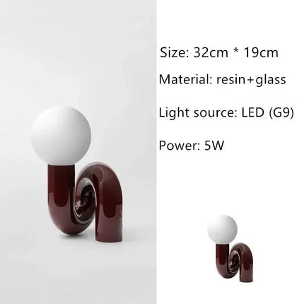 Lampe de table en résine postmoderne design nordique italien, lumière d’ambiance pour chambre et bureau - Luminous Place