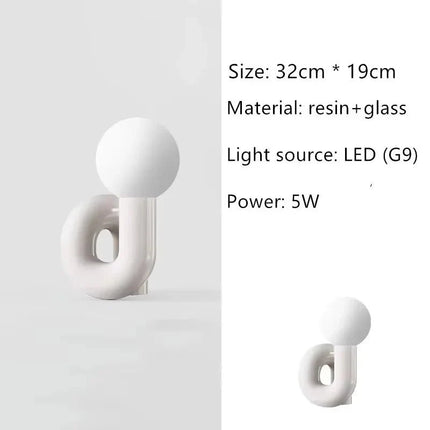 Lampe de table en résine postmoderne design nordique italien, lumière d’ambiance pour chambre et bureau - Luminous Place