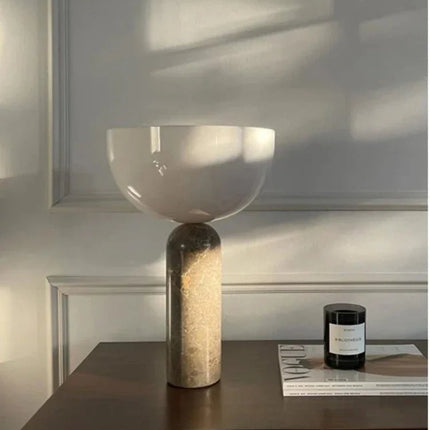 Lampe de table champignon design danois LED marbre minimaliste moderne - Luminous Place