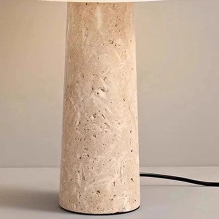 Lampe de table en travertin moderne, design champignon, lumière d’ambiance - Luminous Place