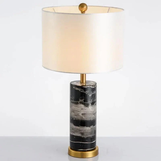 Lampe de table en marbre LED design nordique luxe pour intérieur - Luminous Place