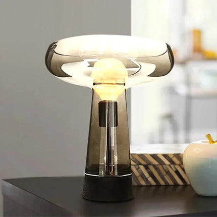 Lampe de table en marbre nordique avec éclairage LED chaleureux - Luminous Place
