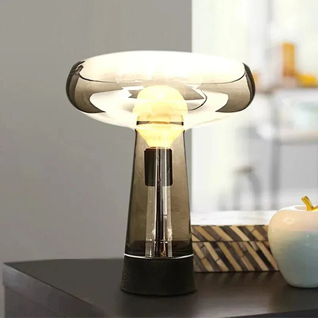 Lampe de table en marbre nordique avec éclairage LED chaleureux - Luminous Place
