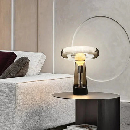Lampe de table en marbre nordique avec éclairage LED chaleureux - Luminous Place