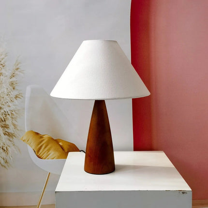 Lampe de table en bois massif style chinois rétro avec lumière d’ambiance chaleureuse - Luminous Place