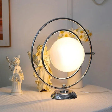 Lampe de table Bauhaus rétro en fer et verre, lumière douce pour bureau et chambre - Luminous Place