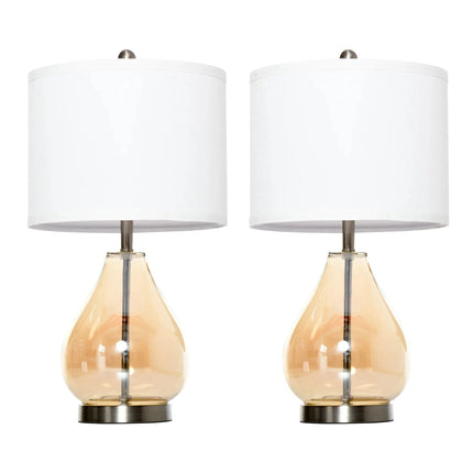 Lampe de table Homcom lot de 2 abat - jour lin E27 40W ambiance chaleureuse - Luminous Place