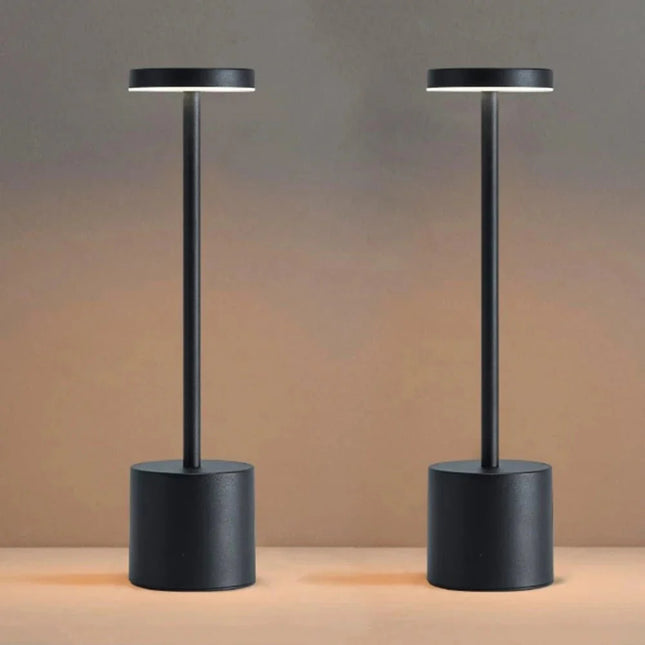 Lampe de table LED rechargeable sans fil, lumière ambiante réglable 3 couleurs, design moderne et minimaliste - Luminous Place