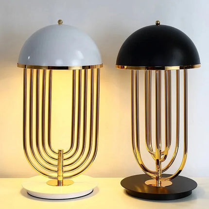 Lampe de table design antique champignon en fer avec lumière LED chaleureuse - Luminous Place