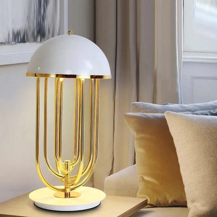 Lampe de table design antique champignon en fer avec lumière LED chaleureuse - Luminous Place