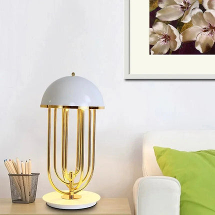 Lampe de table design antique champignon en fer avec lumière LED chaleureuse - Luminous Place