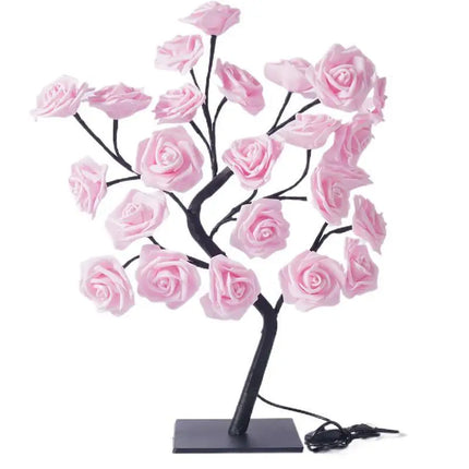 Lampe de table rose LED 24 lumières USB ambiance chaleureuse pour décoration
