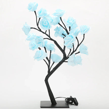 Lampe de table rose LED 24 lumières USB ambiance chaleureuse pour décoration