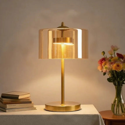 Lampe de table moderne minimaliste à lumière rouge pour chambre et bar, ambiance cosy - Luminous Place