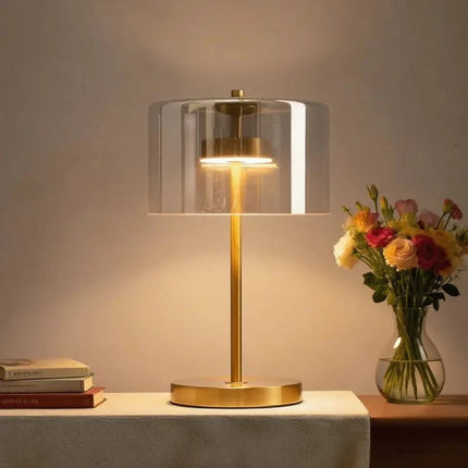 Lampe de table moderne minimaliste à lumière rouge pour chambre et bar, ambiance cosy - Luminous Place