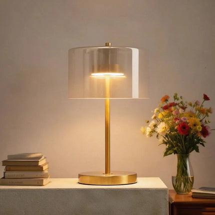 Lampe de table moderne minimaliste à lumière rouge pour chambre et bar, ambiance cosy - Luminous Place