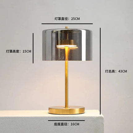 Lampe de table moderne minimaliste à lumière rouge pour chambre et bar, ambiance cosy - Luminous Place