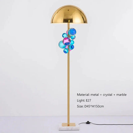 Lampe de table design champignon en verre coloré pour salon et lecture - Luminous Place