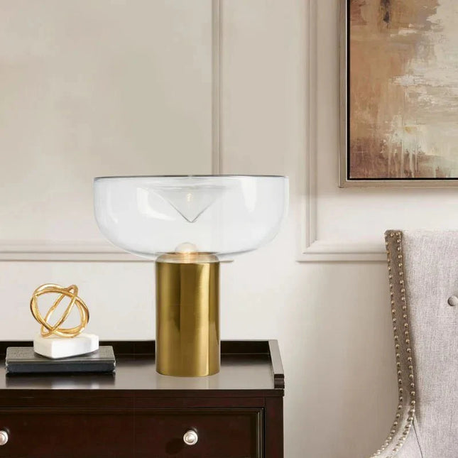 Lampe de table design italien en verre luxe lumière nordique ambiance cosy - Luminous Place