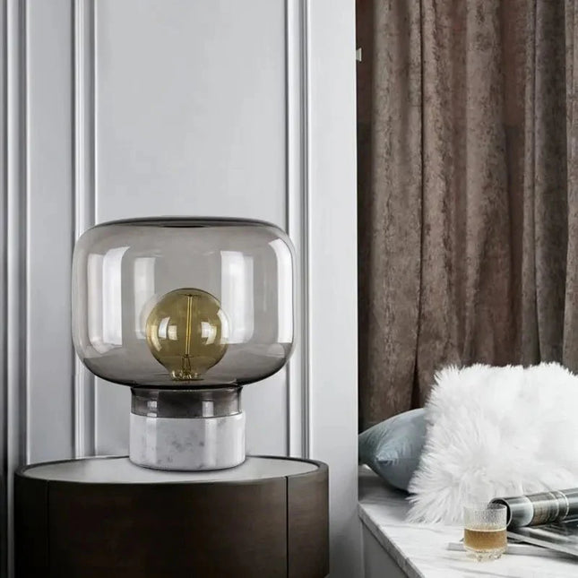 Lampe de table nordique en marbre, design moderne et minimaliste, éclairage d’intérieur cosy - Luminous Place