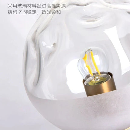 Lampe de table en verre boule Slimline pour lecture, éclairage intérieur premium - Luminous Place