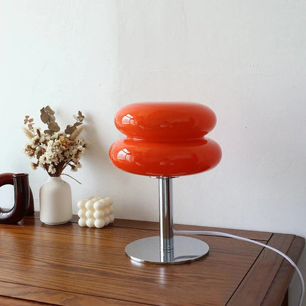 Lampe de table en verre Macaron, variateur trichromatique, lumière d’ambiance cosy - Luminous Place