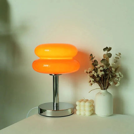 Lampe de table en verre Macaron, variateur trichromatique, lumière d’ambiance cosy - Luminous Place