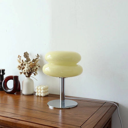 Lampe de table en verre Macaron, variateur trichromatique, lumière d’ambiance cosy - Luminous Place