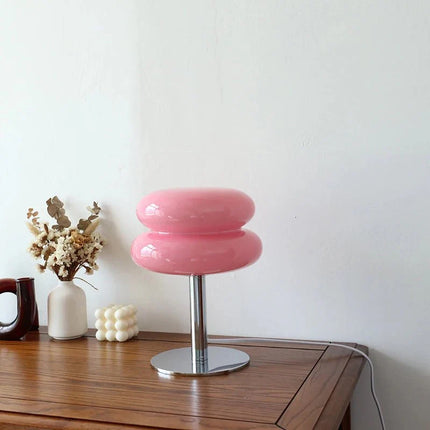 Lampe de table en verre Macaron, variateur trichromatique, lumière d’ambiance cosy - Luminous Place